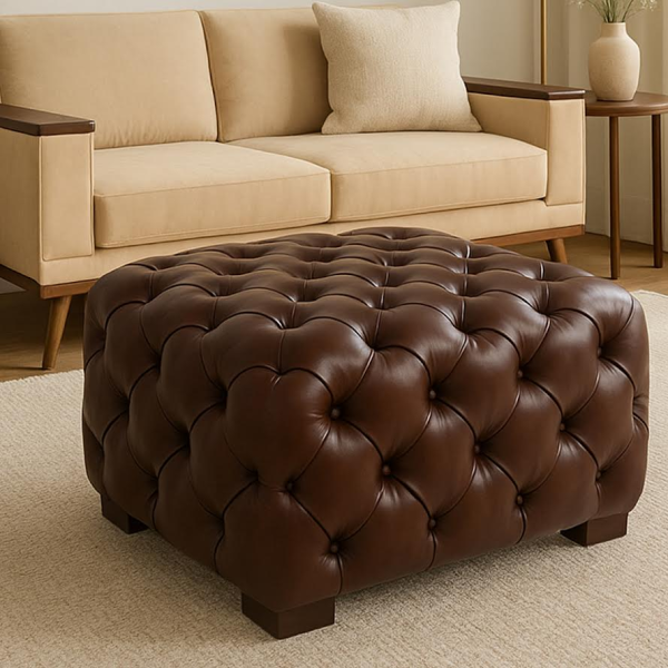 Ottomon - Brown Punched Puff
